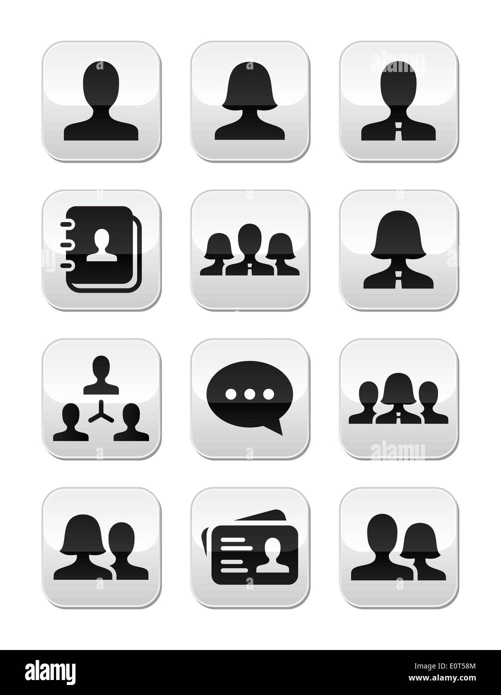 Man woman user vector buttons set Stock Vector Image & Art - Alamy