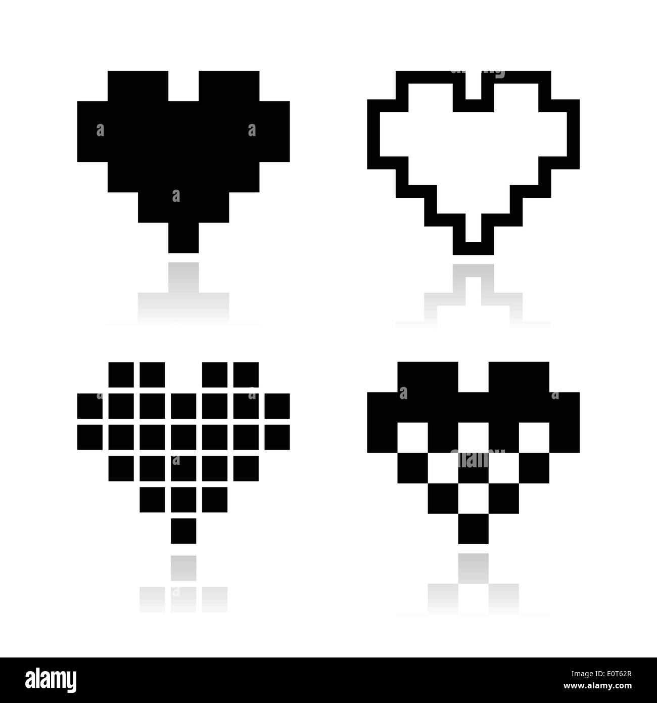 Pixel art Black and White Stock Photos & Images - Alamy