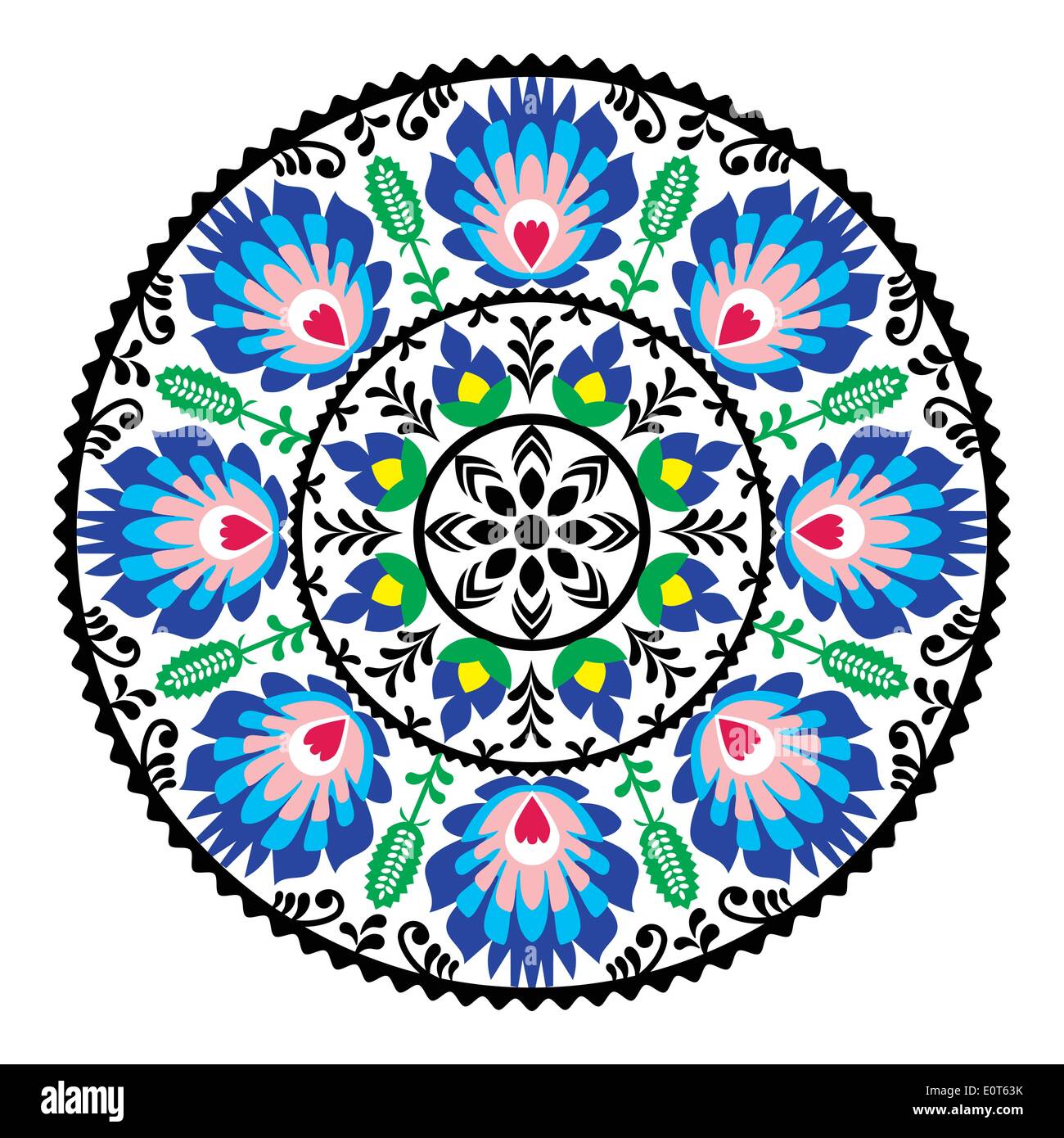 Circle pattern in white Cut Out Stock Images & Pictures - Alamy