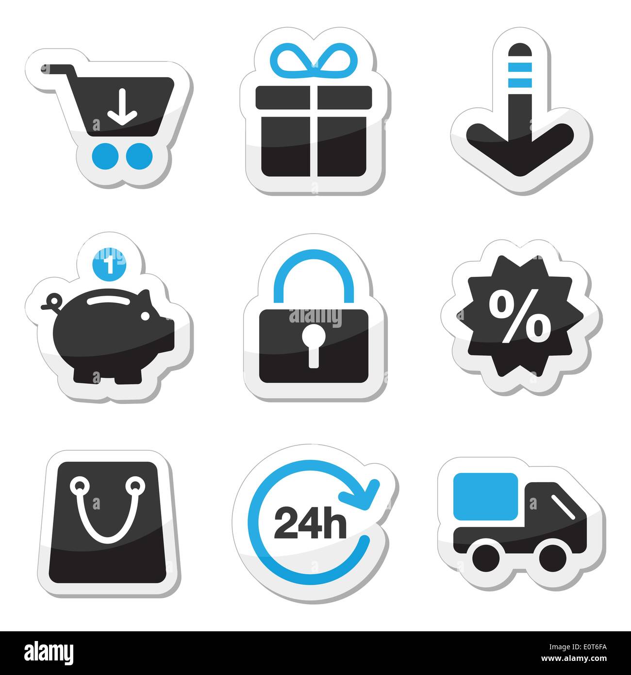 Glossy icons set as labels for online shop Stock Vector Image & Art - Alamy
