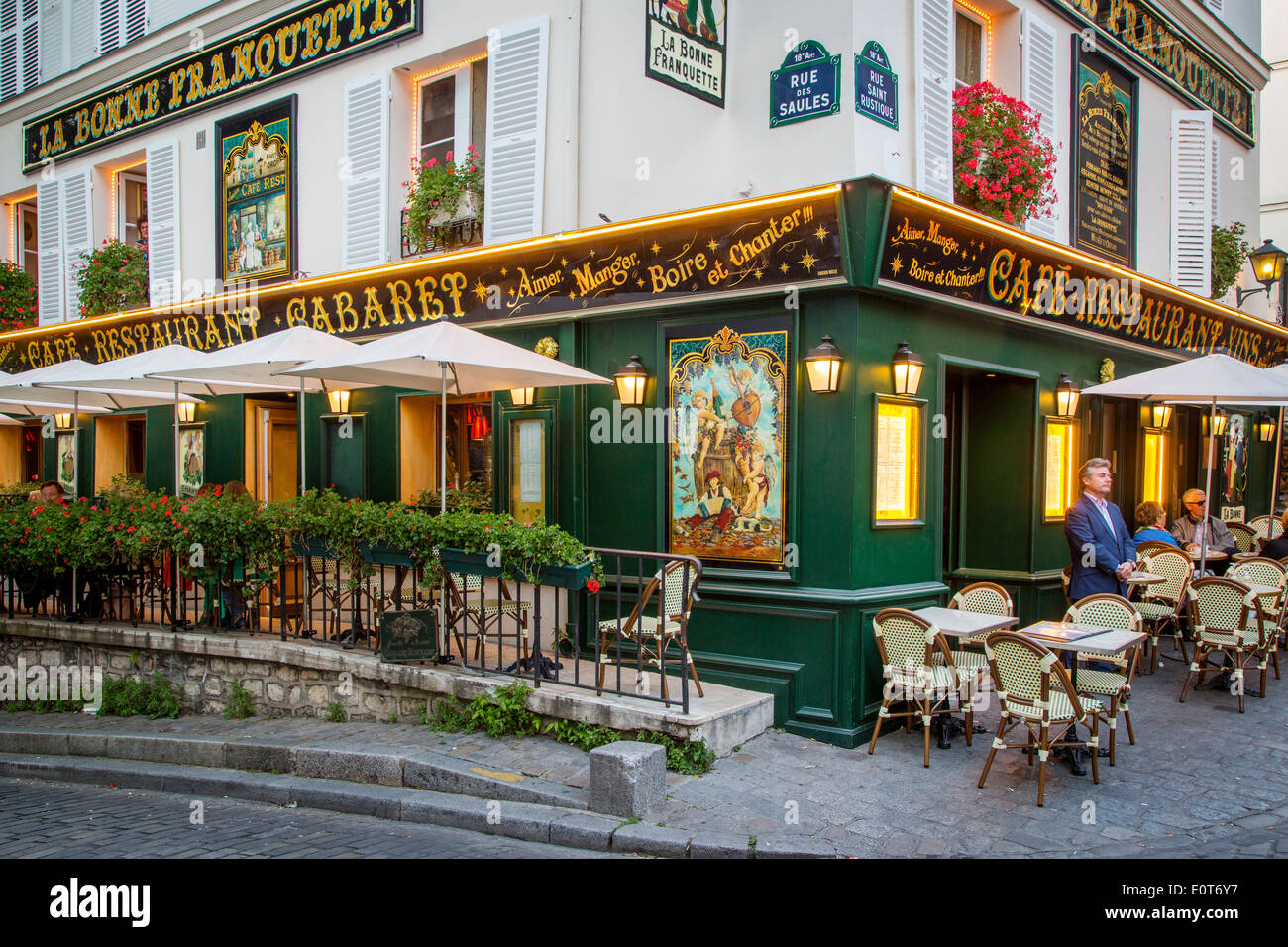 La Bonne Franquette Cafe in Montmartre, Paris France Stock Photo