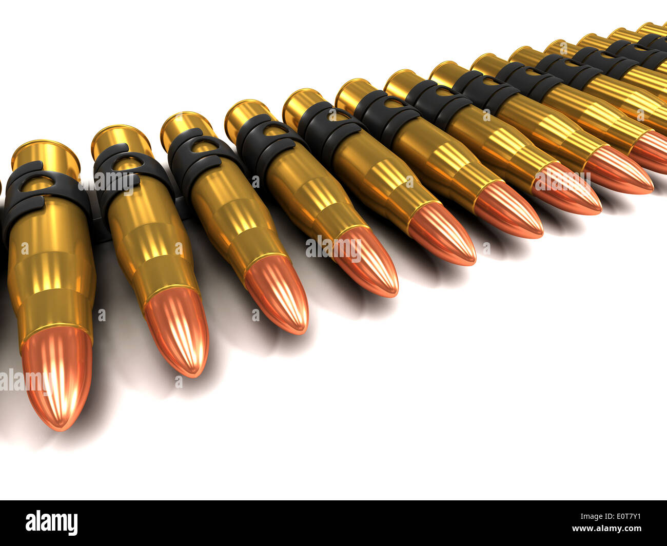 Machine gun bullet belt Stock Photo Alamy