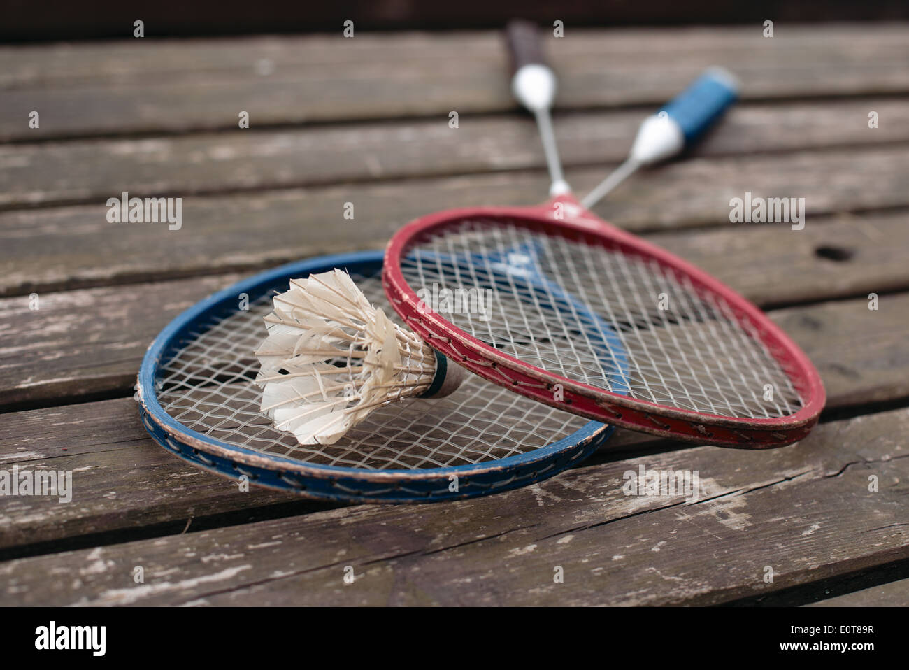 Wooden badminton rackets hi-res stock photography and images - Alamy