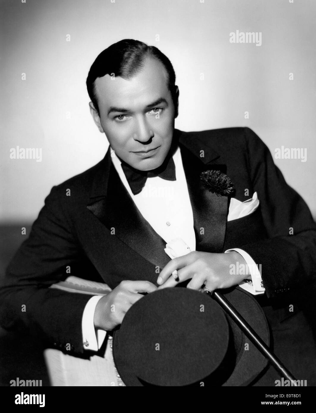 Harry Richman, American Entertainer, Studio Portrait in Tuxedo, circa 1930's Stock Photo
