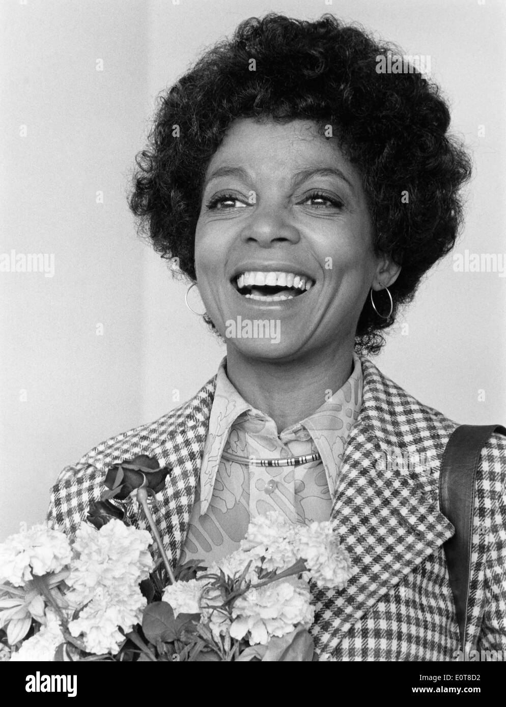 Ruby Dee, on-set of TV Show, 'Police Woman', Episode, 'Target Black',' Airdate August 1, 1975 Stock Photo