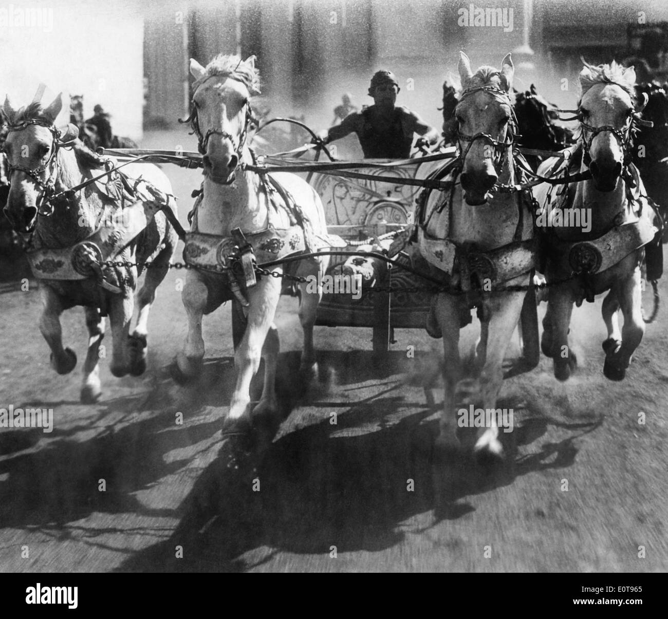 Chariot Race, on-set of the Film, 'Ben-Hur', 1925 Stock Photo