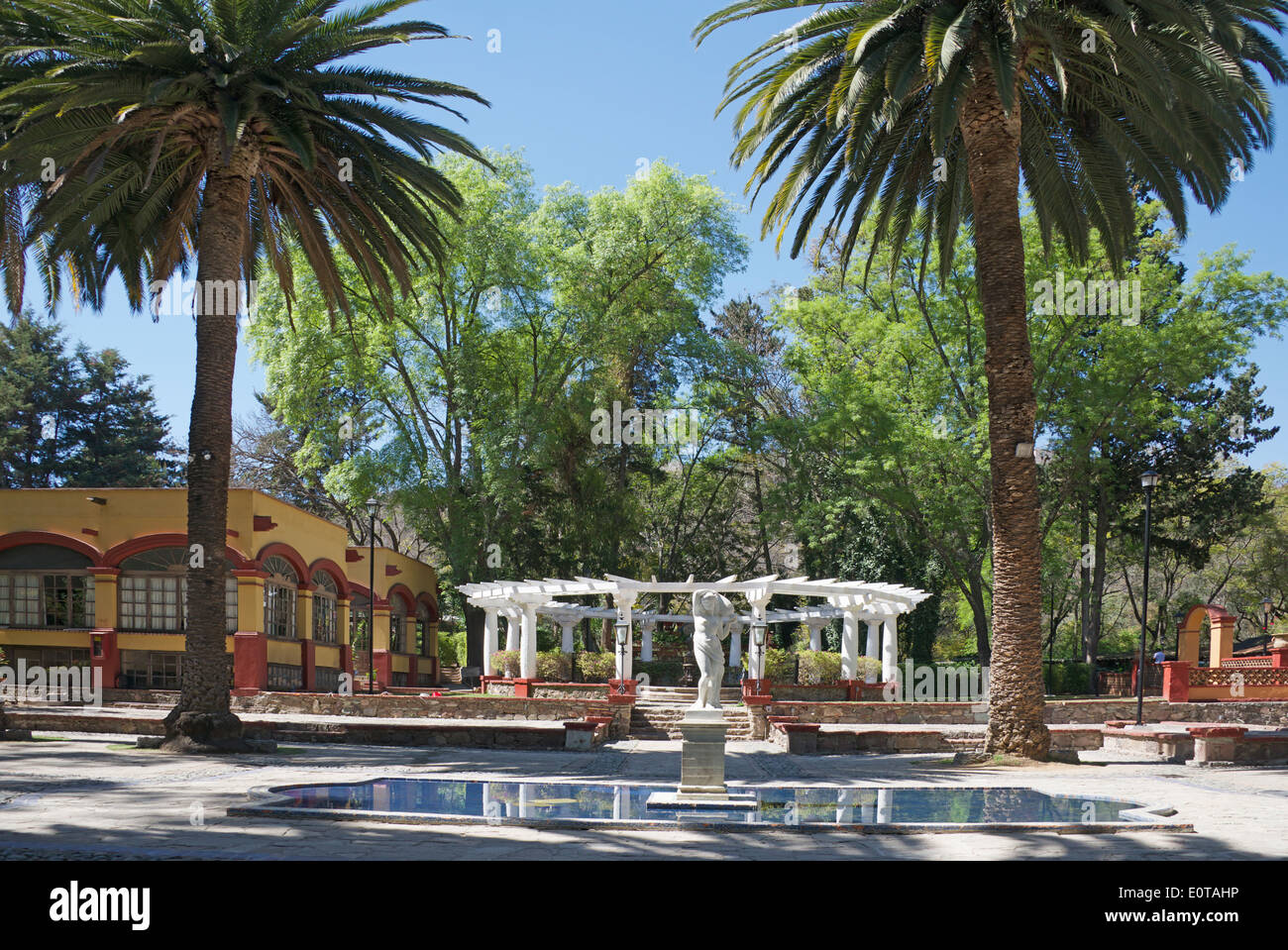 Gardens at Hacienda San Gabriel de Barrera Guanajuato Mexico Stock Photo