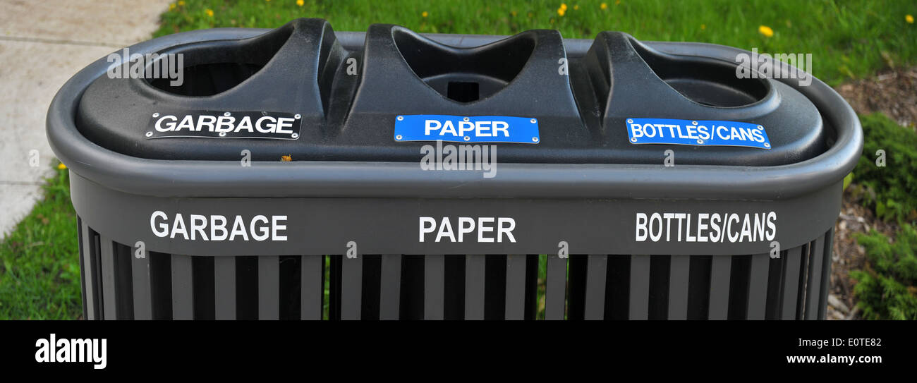 A recycling bin in London Ontario Stock Photo Alamy