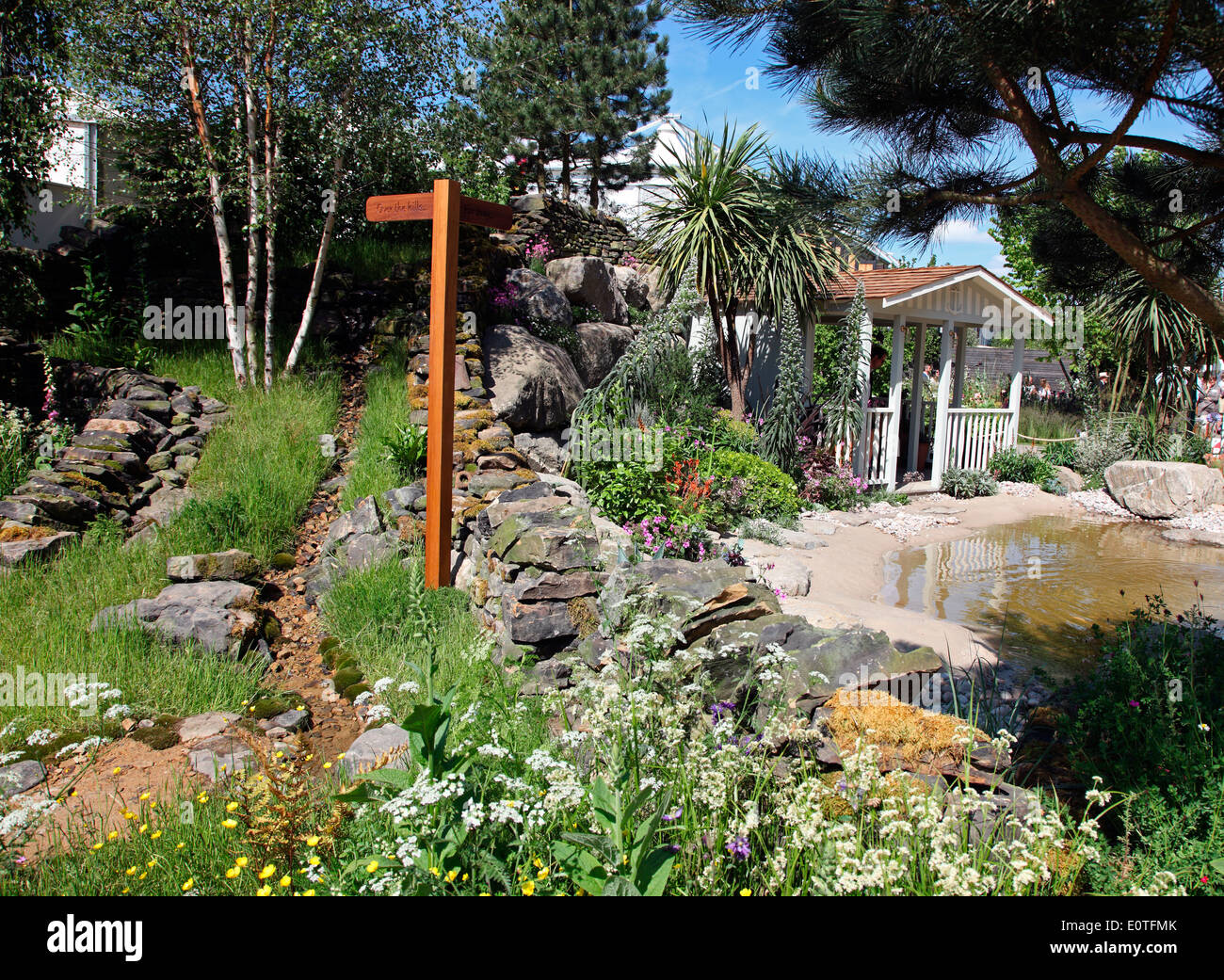 Alan Titchmarsh garden Chelsea 2014 Stock Photo