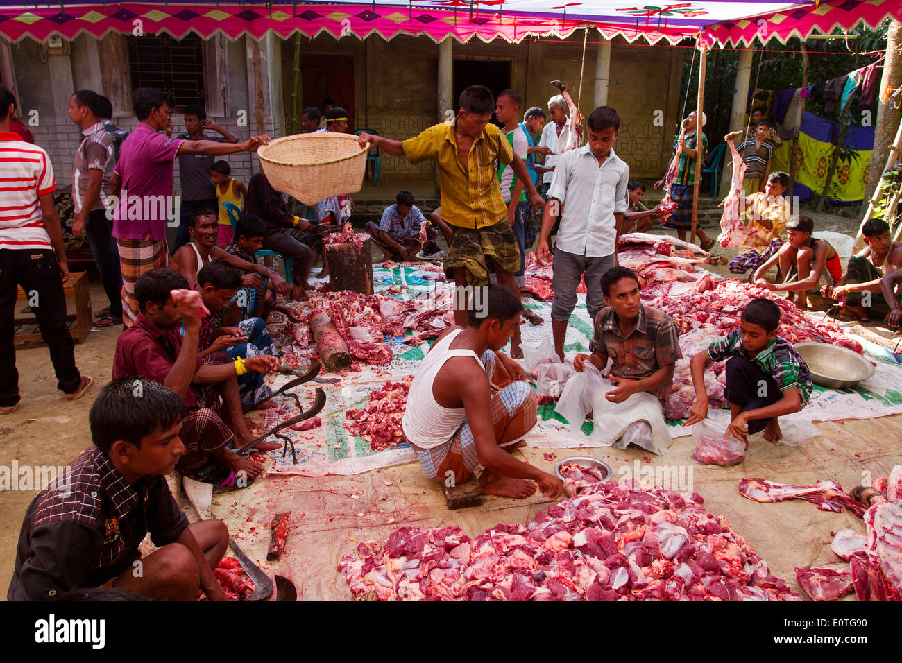 Feast of sacrifice in Feni Bangladesh Stock Photo