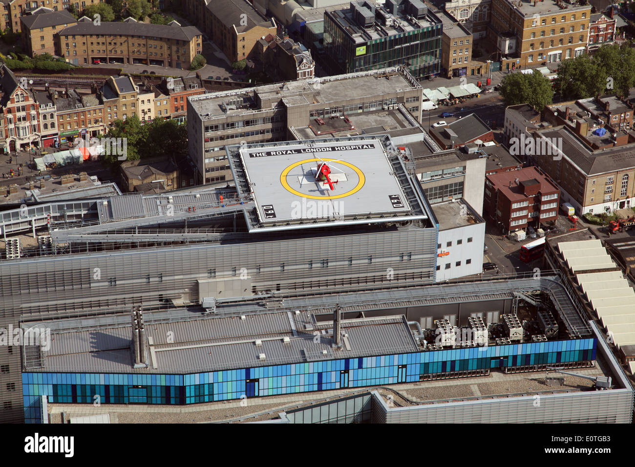 The emergency helipad, helicopter landing pad, on the roof of The