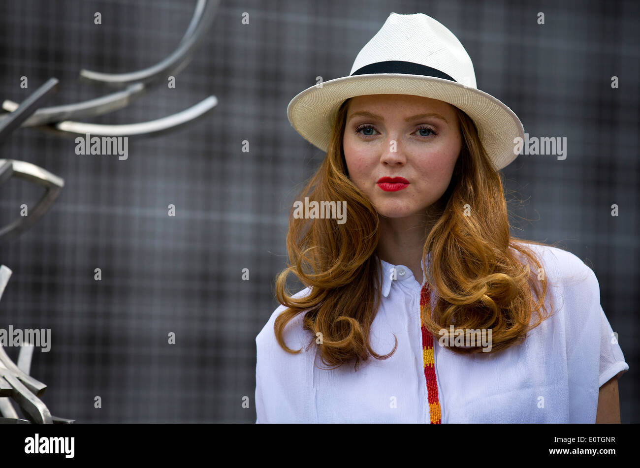 UK, London : Model Lily Cole at the VIP preview day of The Chelsea Flower Show on May 19 2014 in London. Stock Photo
