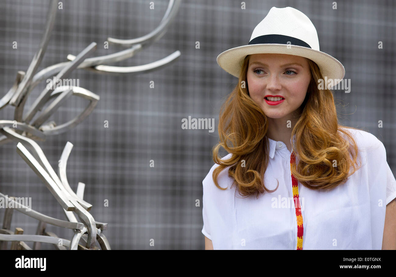 UK, London : Model Lily Cole at the VIP preview day of The Chelsea Flower Show on May 19 2014 in London. Stock Photo