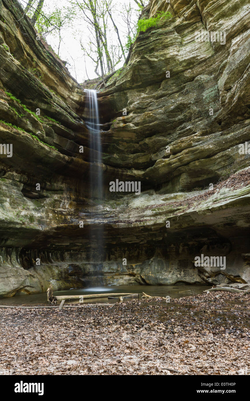 St Louis Canyon Waterfall In Starved Rock State Park In Illinois