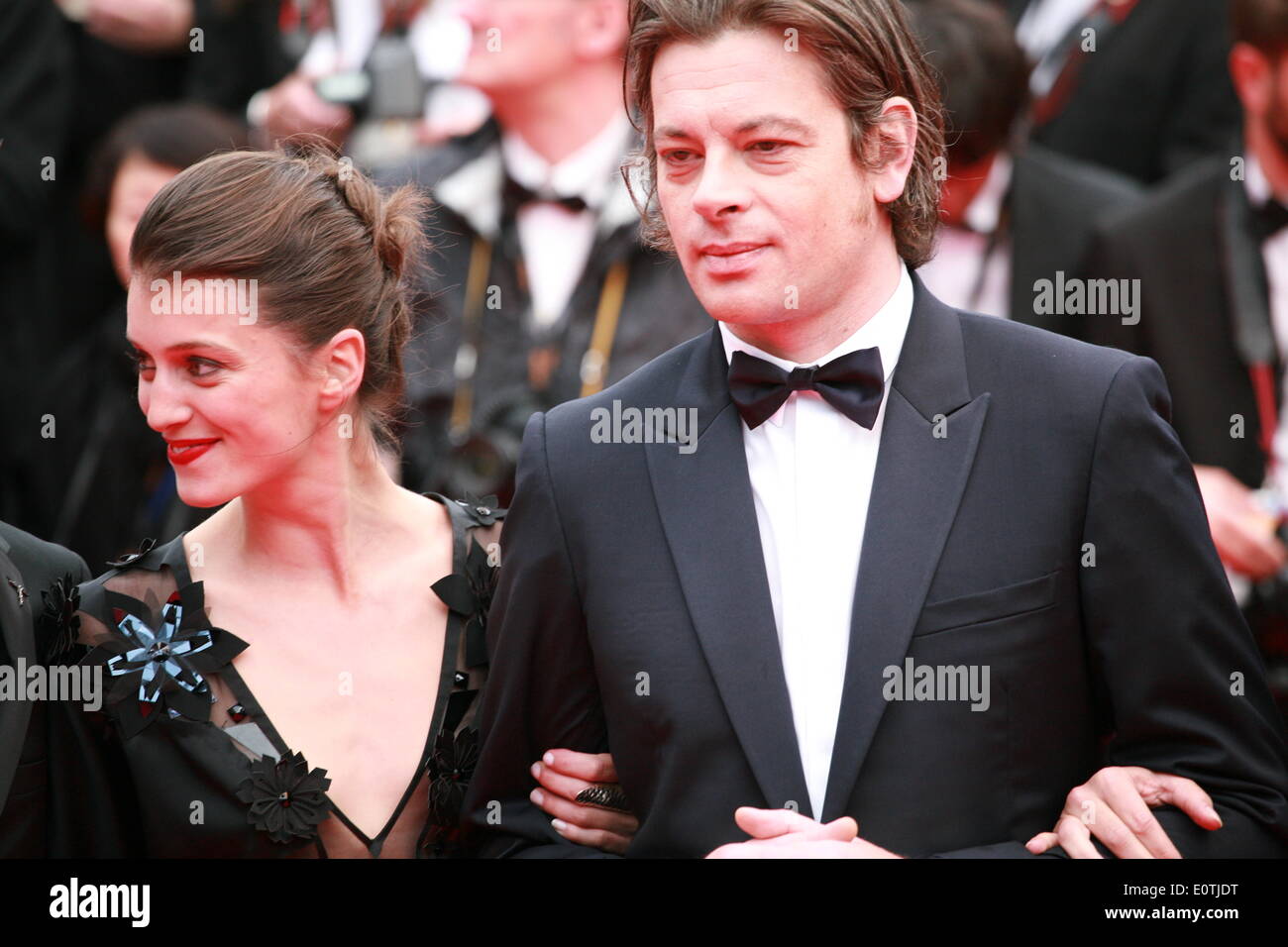 Cannes, France. 19th May 2014. Barbara Probst and Benjamin Biolay at the Foxcatcher gala screening red carpet at the 67th Cannes Film Festival France. Monday 19th May 2014 in Cannes Film Festival, France. Credit:  Doreen Kennedy/Alamy Live News Stock Photo