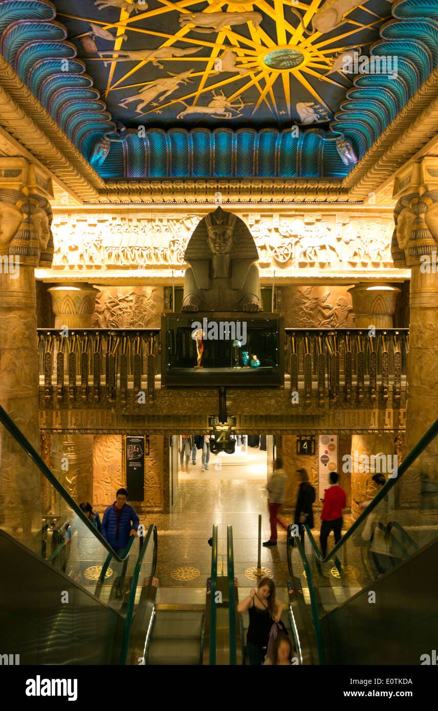 The Egyptian Escalator - Harrods Department Store - London Stock Photo