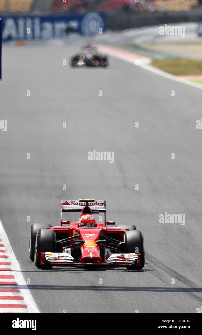 Formula One Grand Prix of Spain 2014 ---- Kimi Räiikkönen - Raikkonen, Raeikkonen (FIN), Ferrari F14 T Stock Photo