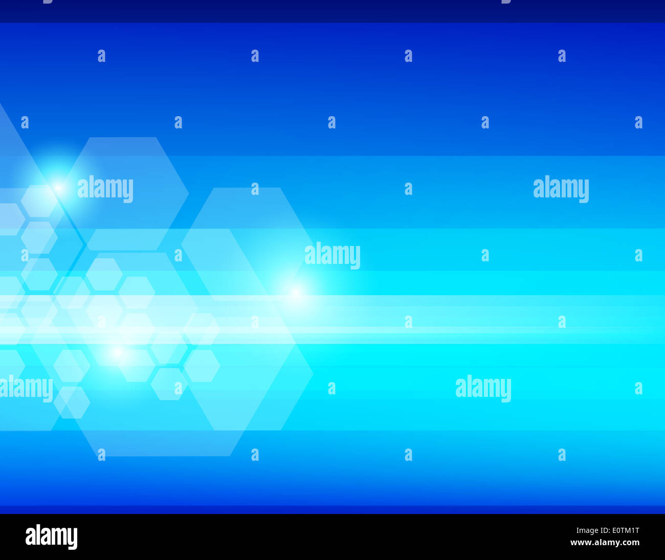 Abstract blue background with hexagons Stock Photo - Alamy