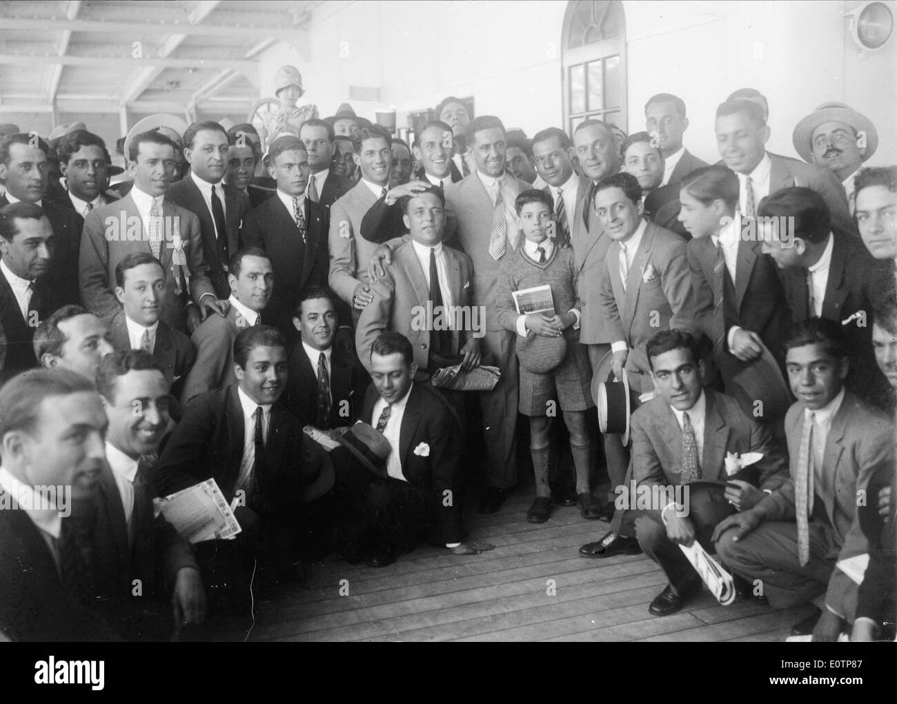 Grupo de jogadores da Selecção Portuguesa de Futebol, Lisboa, 1928 Stock Photo