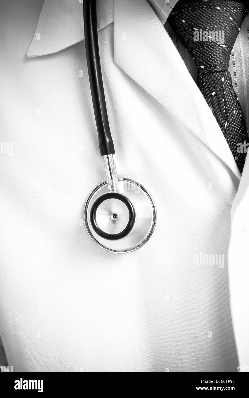 Professional caucasian male doctor Black and White Stock Photos ...