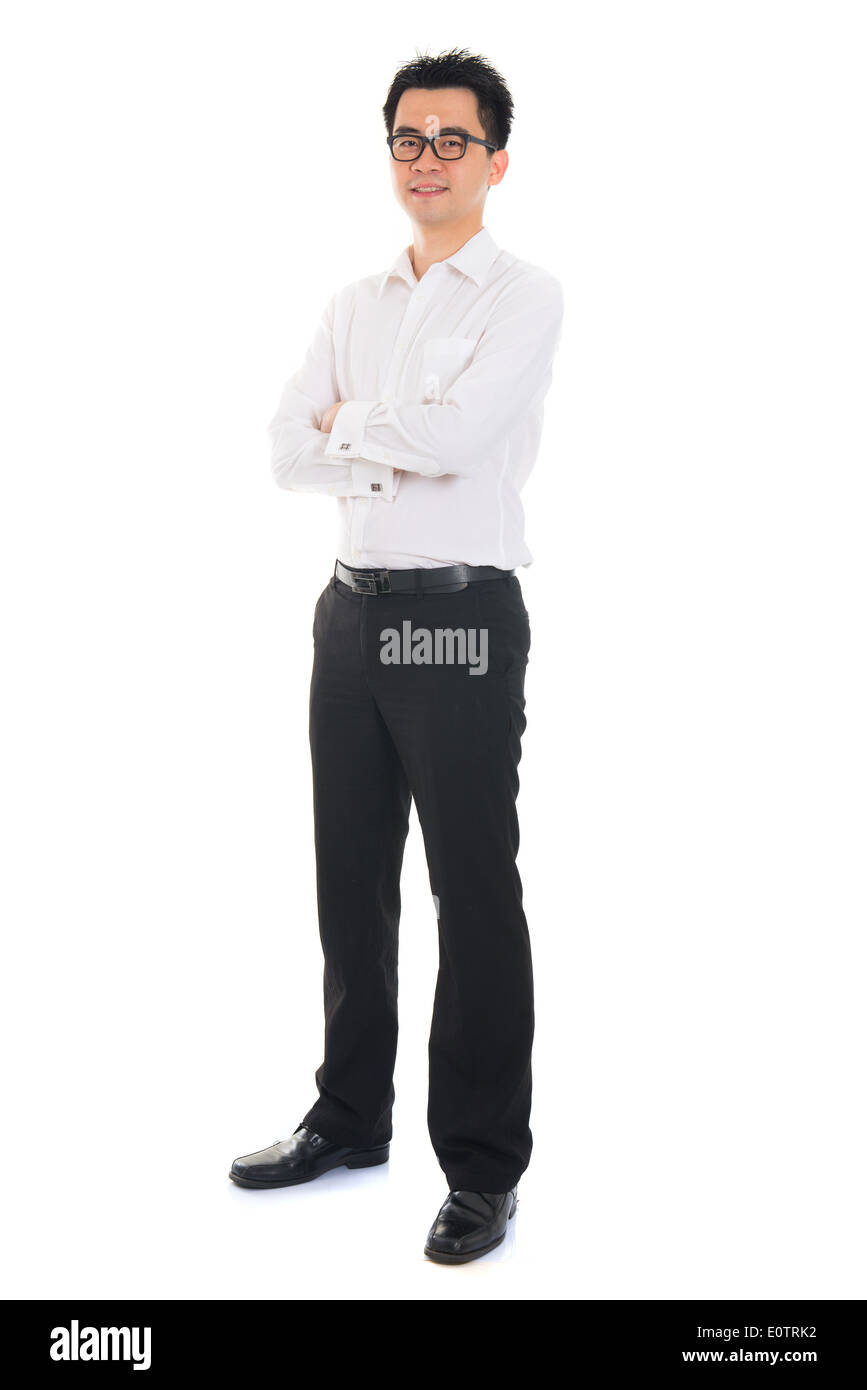 Young Asian business man isolated on white background Stock Photo - Alamy
