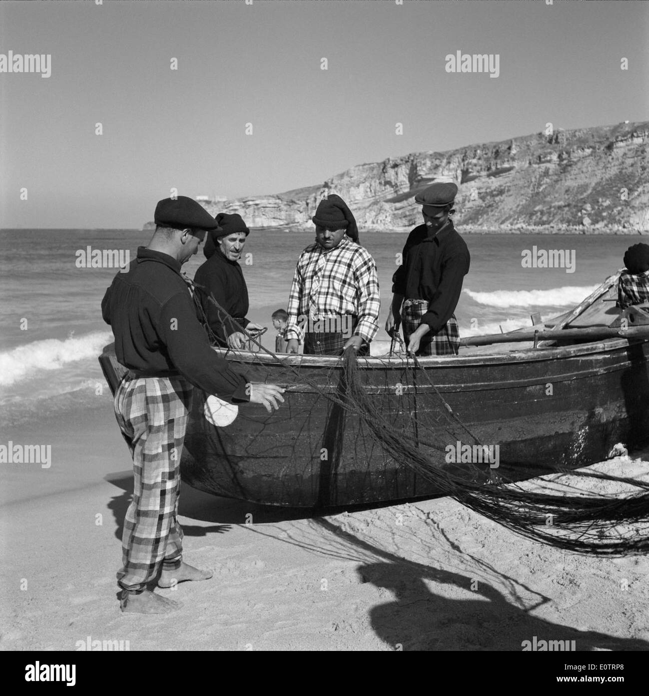 Pescadores, Nazaré, Portugal Stock Photo