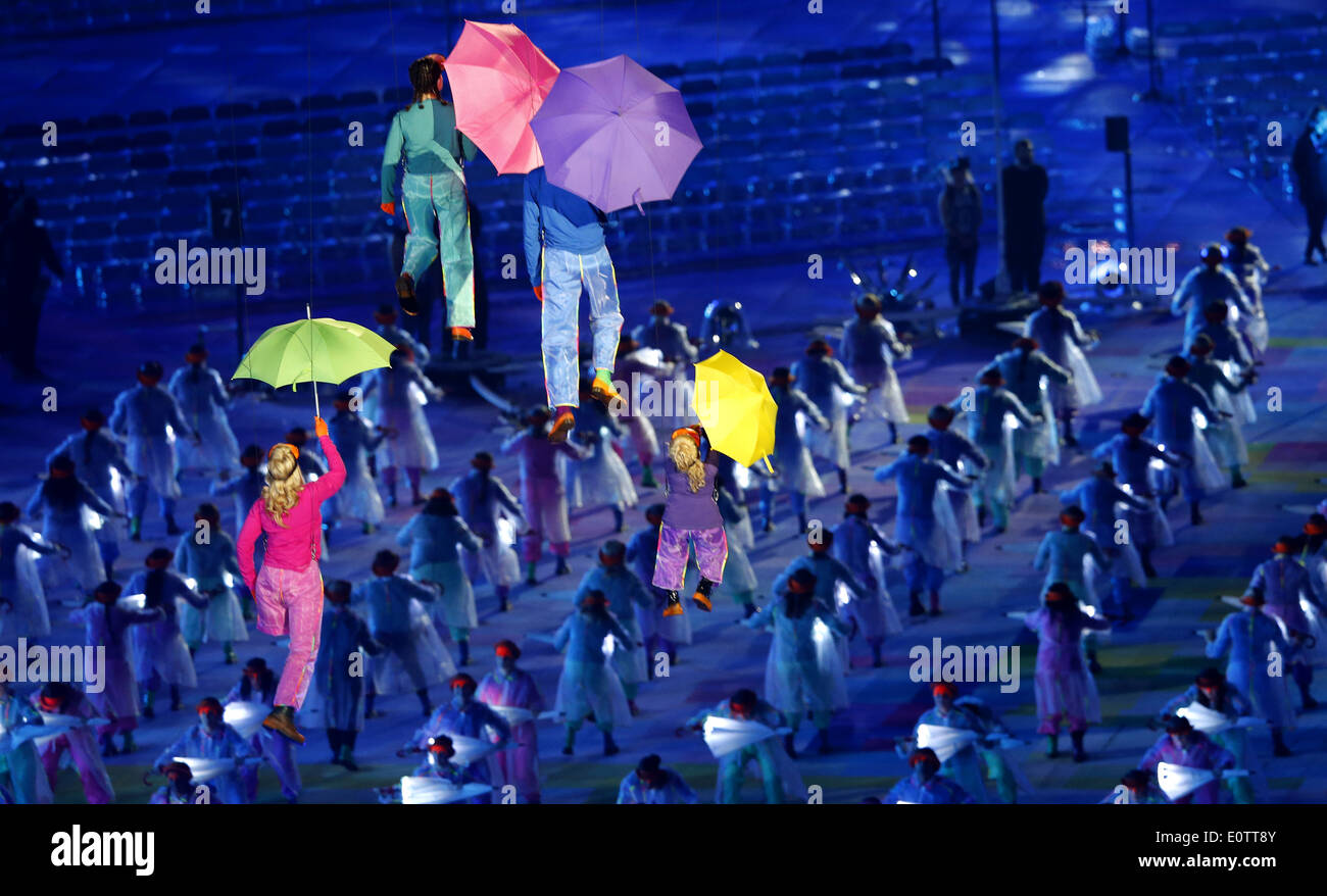 Performers In The Olympic Stadium During The Opening Ceremony Of The ...