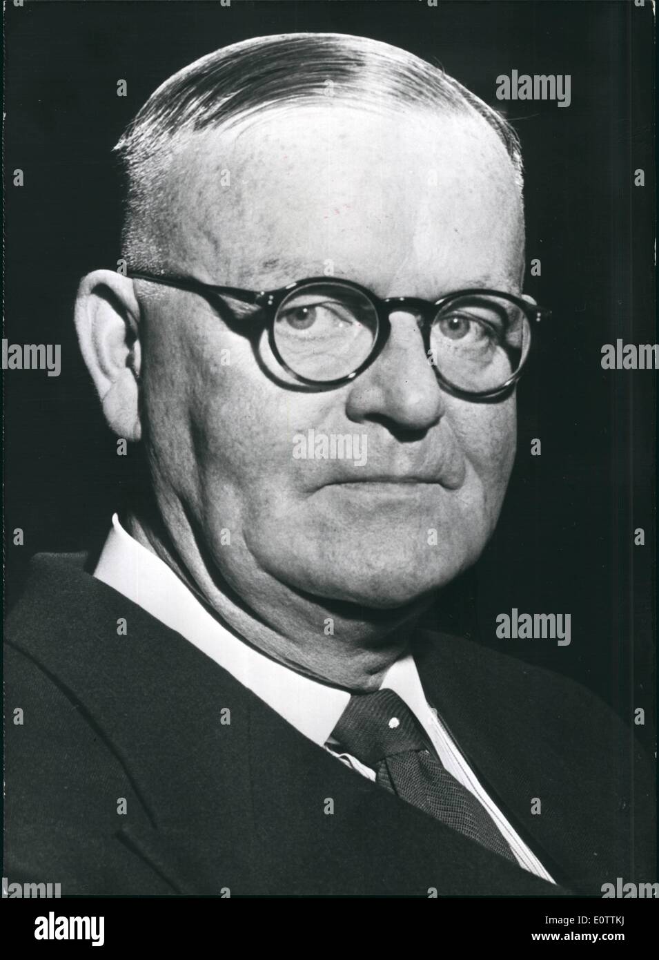 Sep. 09, 1960 - Frederick Boland Elected Chairman of Uno General Assembly Photo shows A recent portrait of Frederick Boland who Stock Photo