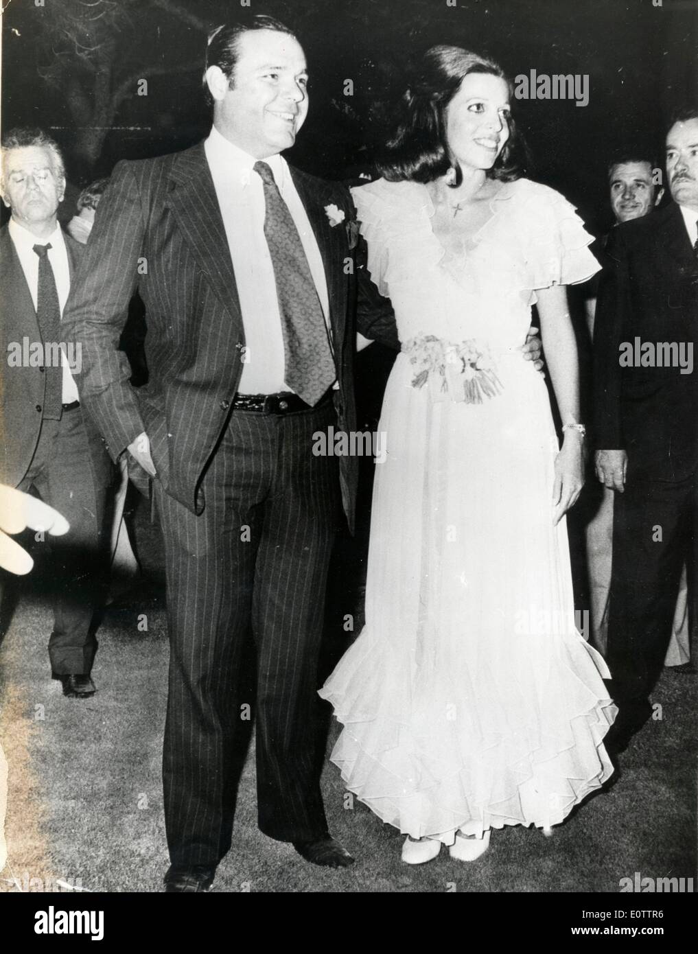 Christina Onassis at party with Alexandros Andreadis Stock Photo