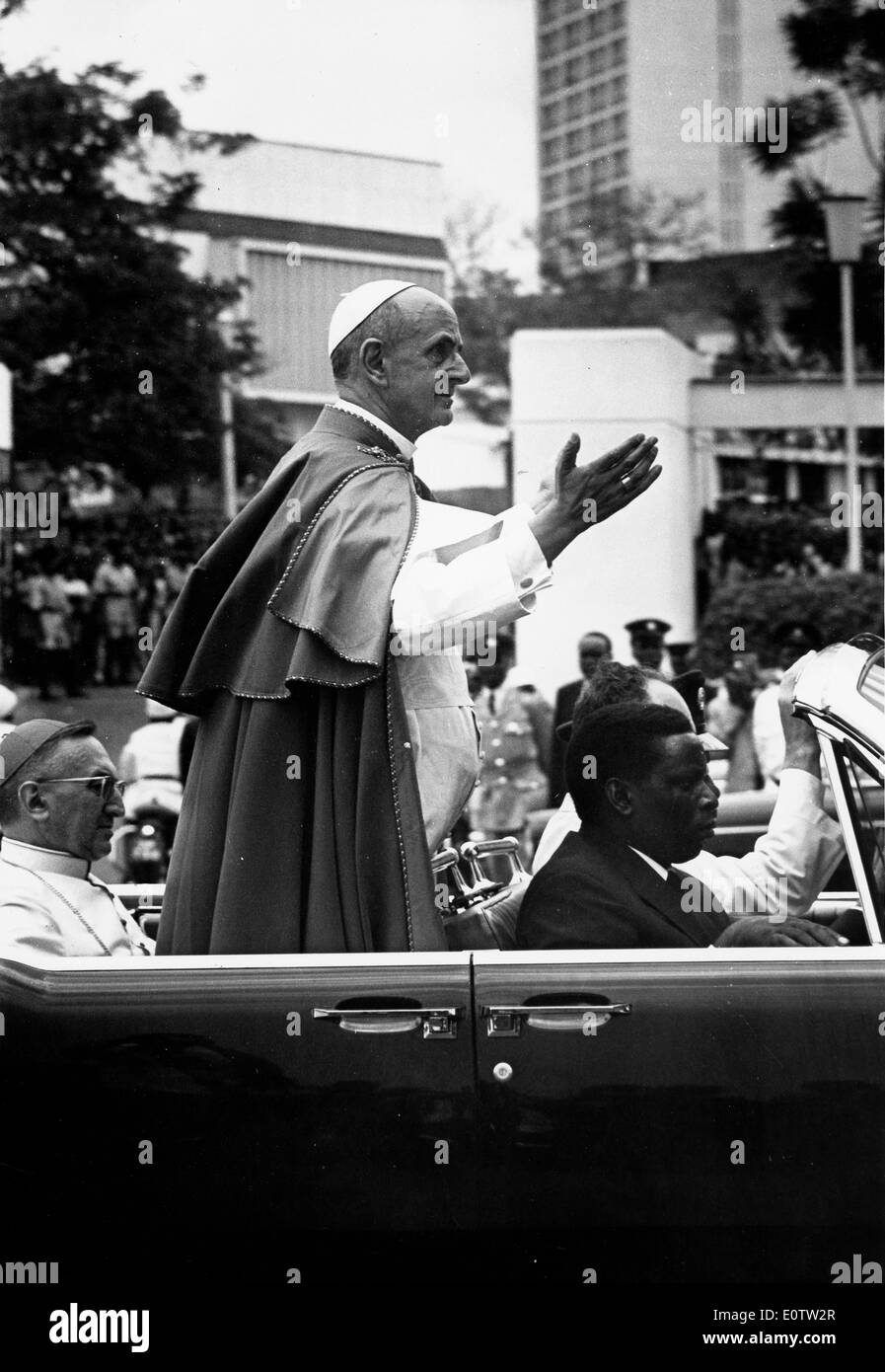 Pope Paul Vl in a parade Stock Photo