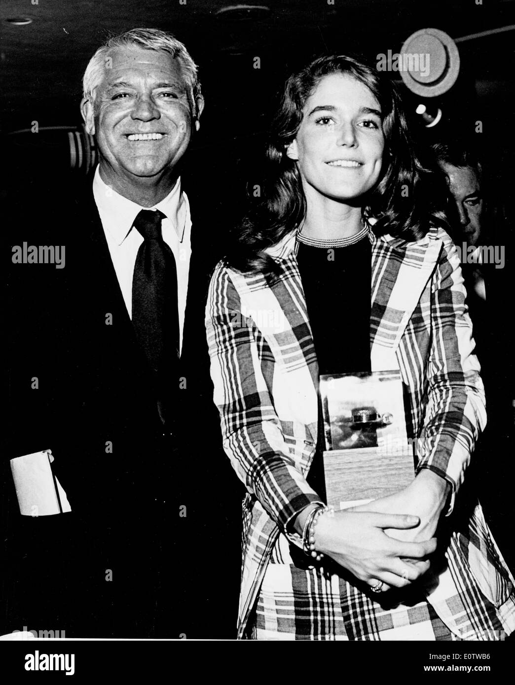 Actor Cary Grant with daughter Jennifer Grant Stock Photo