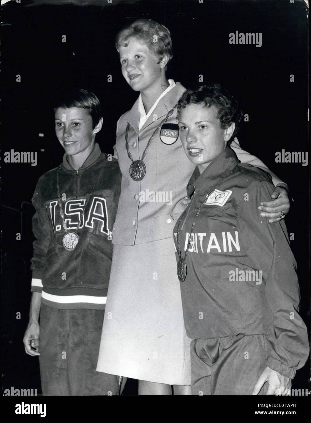 Aug. 08, 1960 - Olympic Games In Rome Diving Winners With Their Medals ...