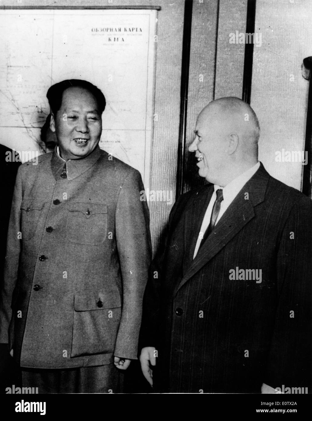 Oct 02, 1960 London, UK CHAIRMAN MAO Mao Zedong meets Russian
