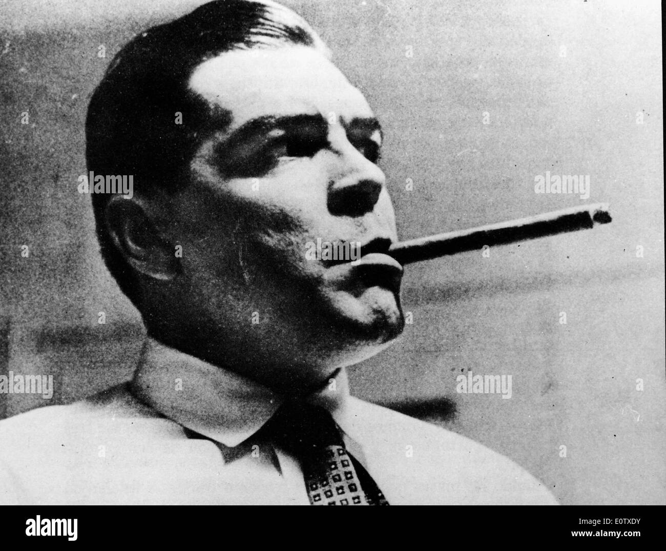 Cuban revolutionary Che Guevara smoking a cigar Stock Photo