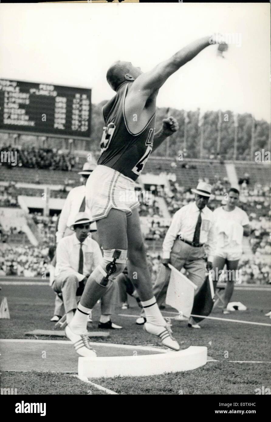 Sep. 01, 1960 - Bill Nieder sets a new Olympic shot put record.
