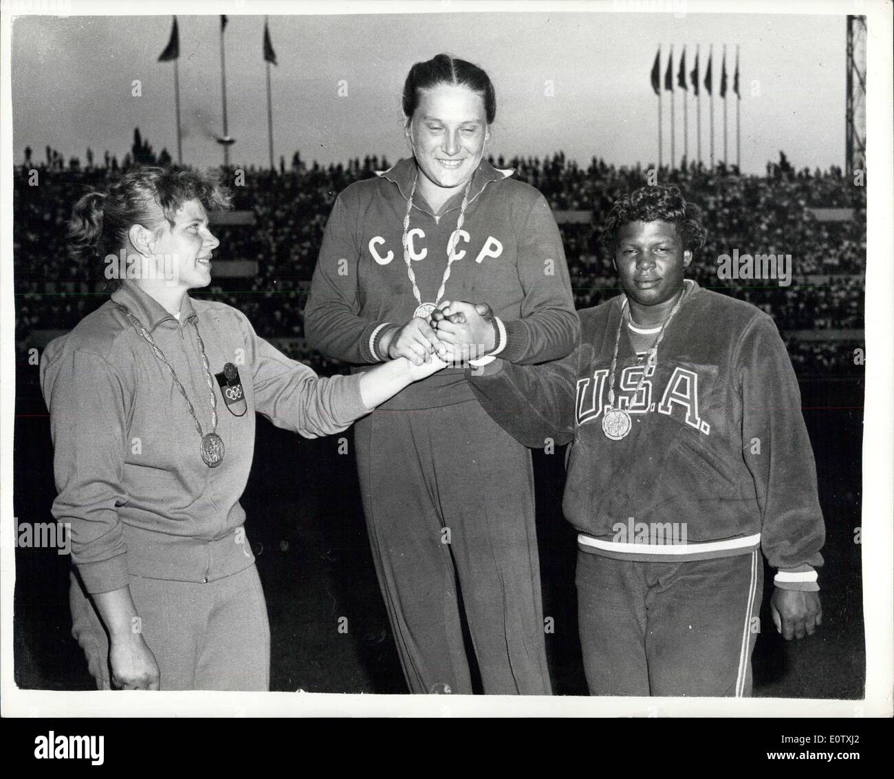 Sep. 03, 1960 - Olympic Games in Rome. Russian Girl Wins Shot Putt ...