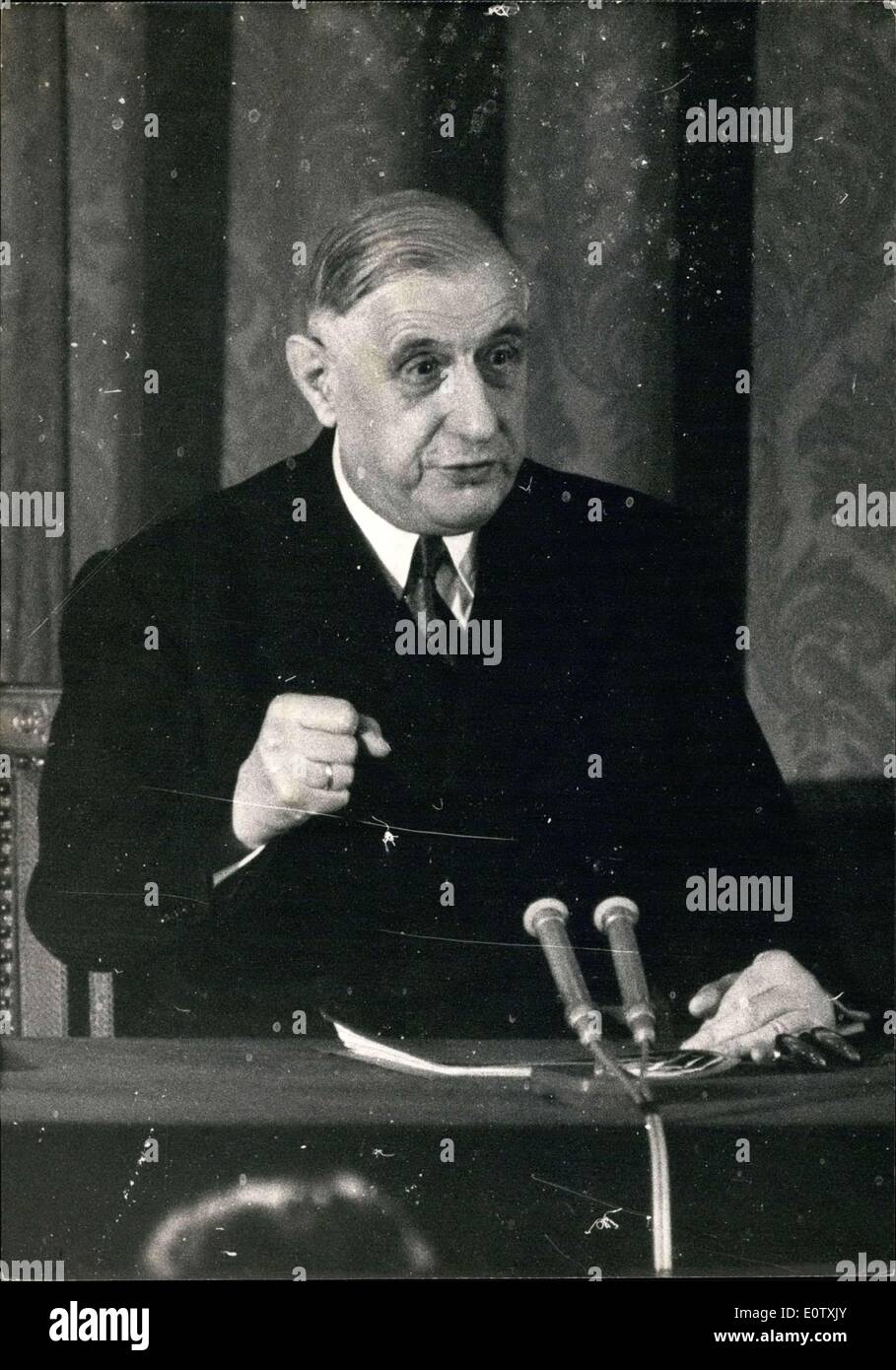 CHARLES DE GAULLE PRESIDENT OF FRENCH REPUBLIC 01 June 1960 Stock Photo -  Alamy