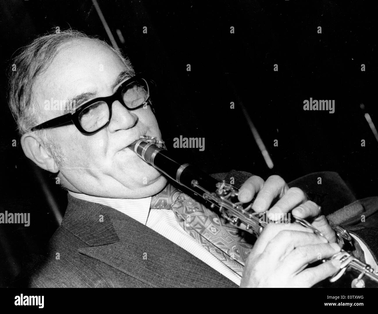 Jazz Musician Benny Goodman playing clarinet Stock Photo