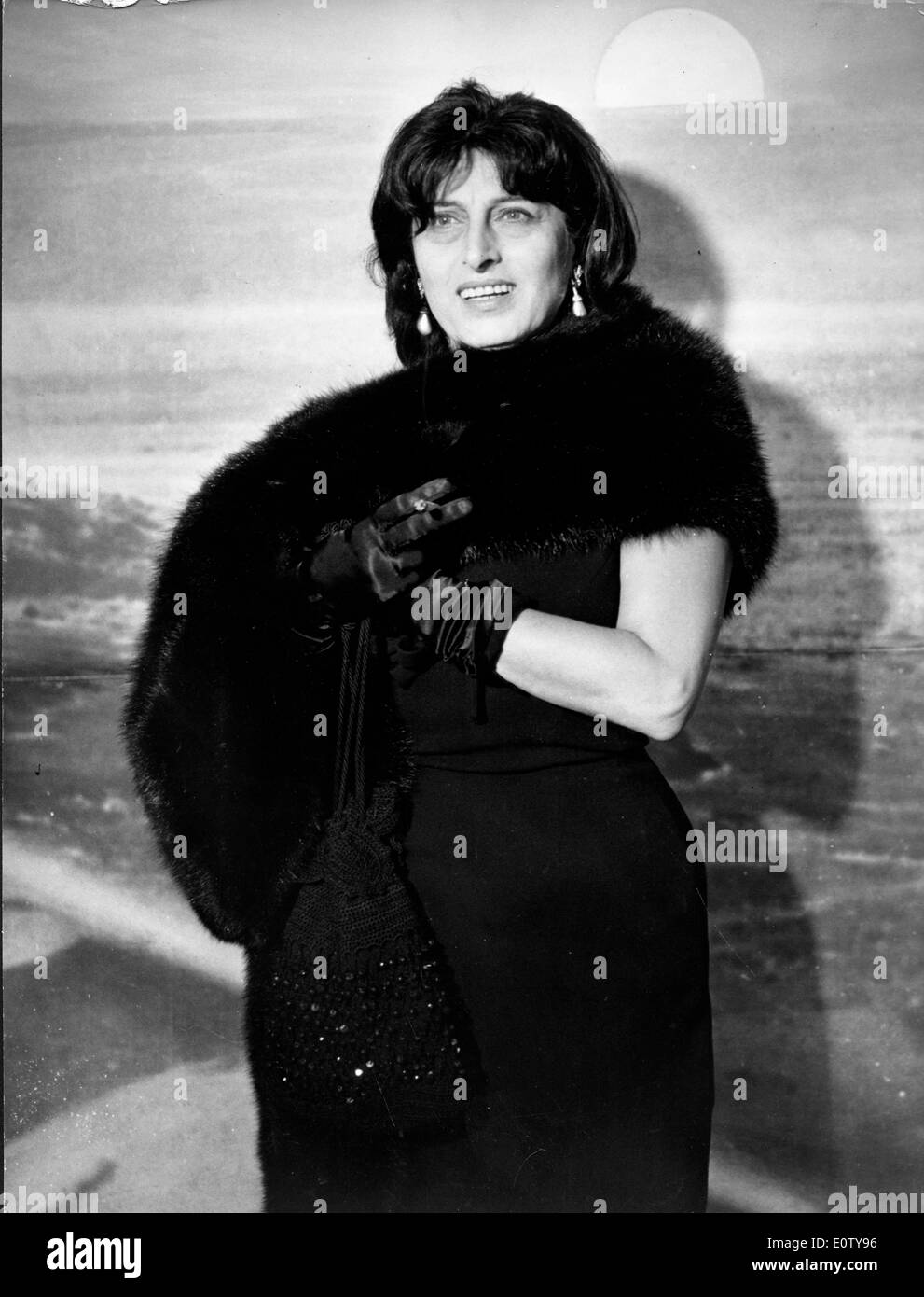 Actress Anna Magnani on stage at event Stock Photo