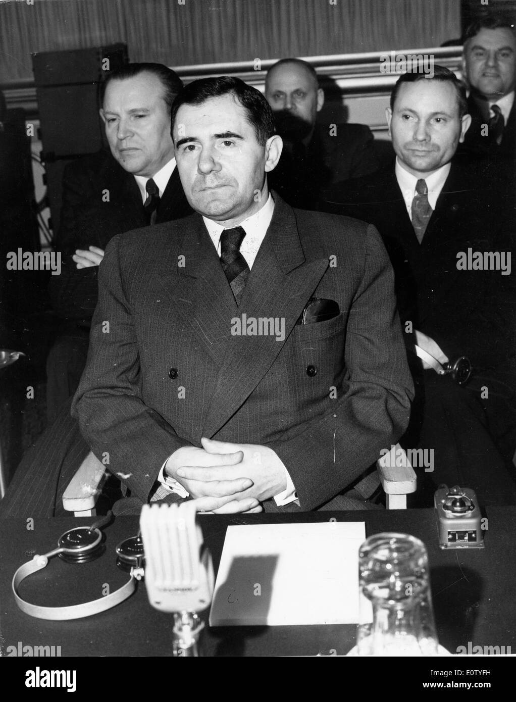 Andrei Gromyko sitting at a meeting Stock Photo