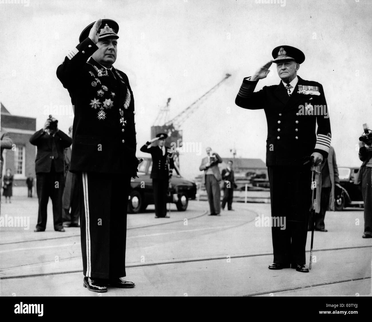 Admiral Arseniy Golovko stands at attention Stock Photo - Alamy