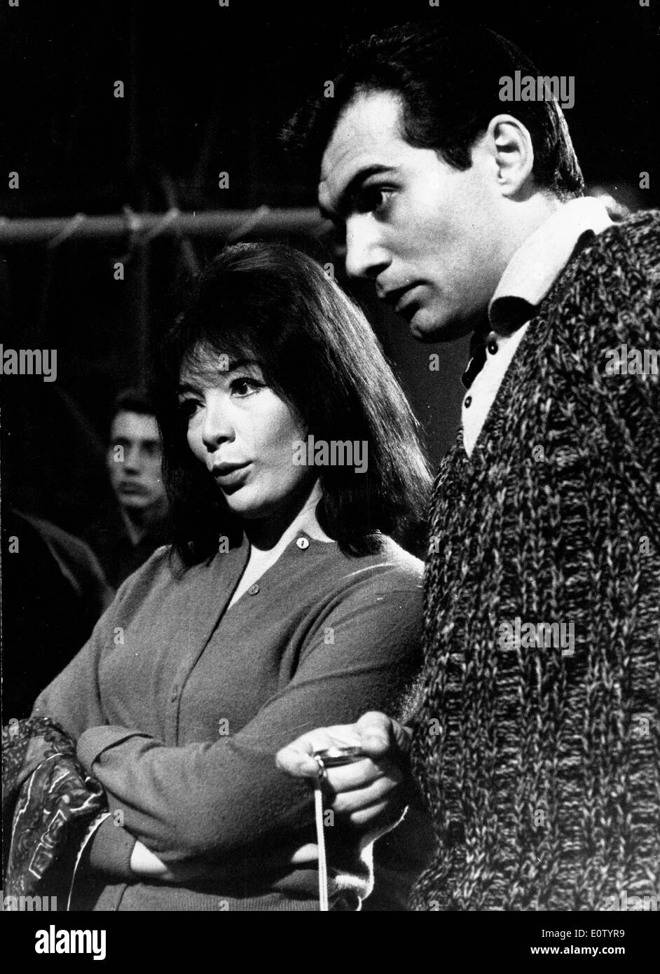 Actress Juliette Greco working Stock Photo