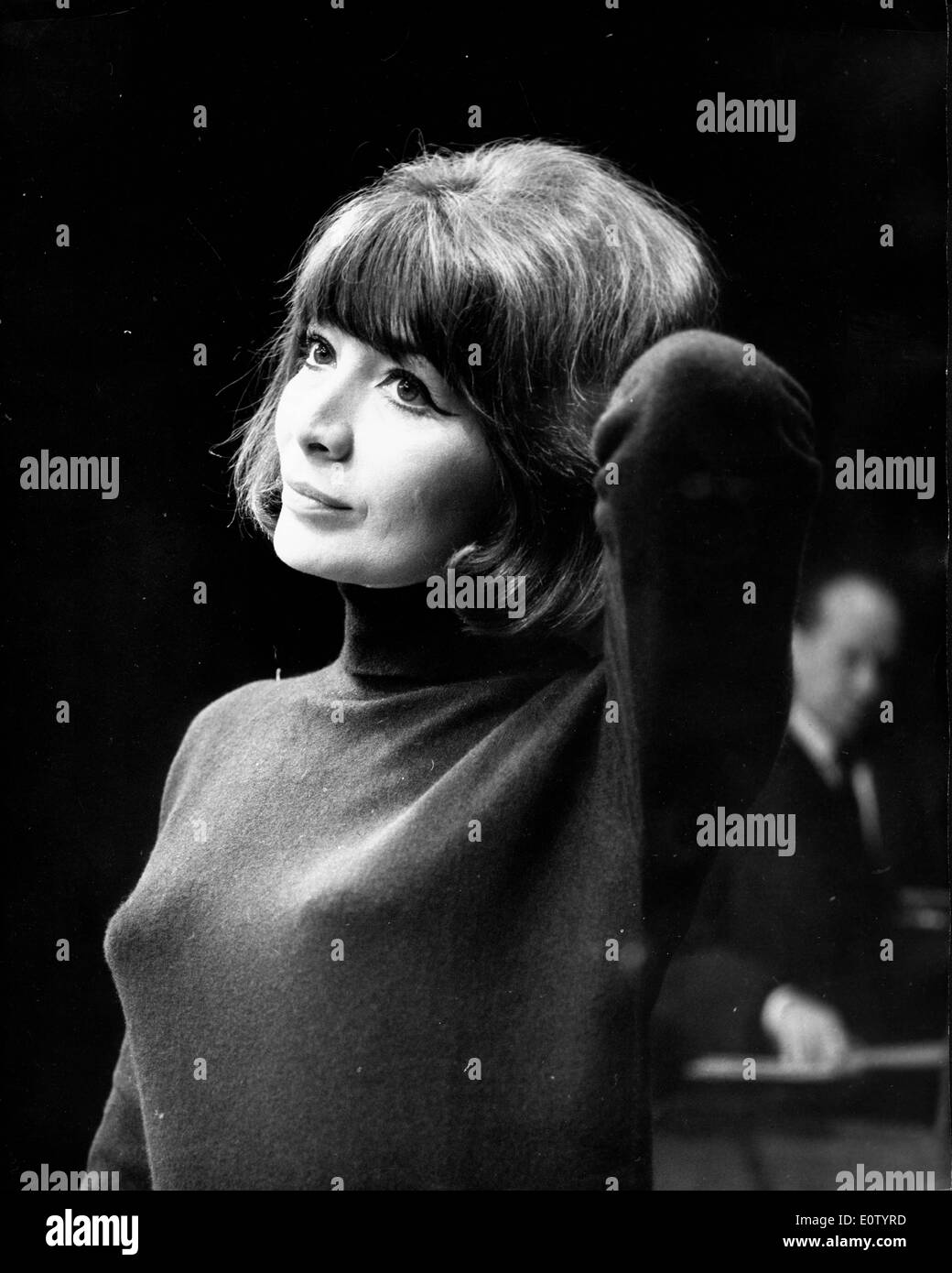 Singer Juliette Greco at a rehearsal Stock Photo