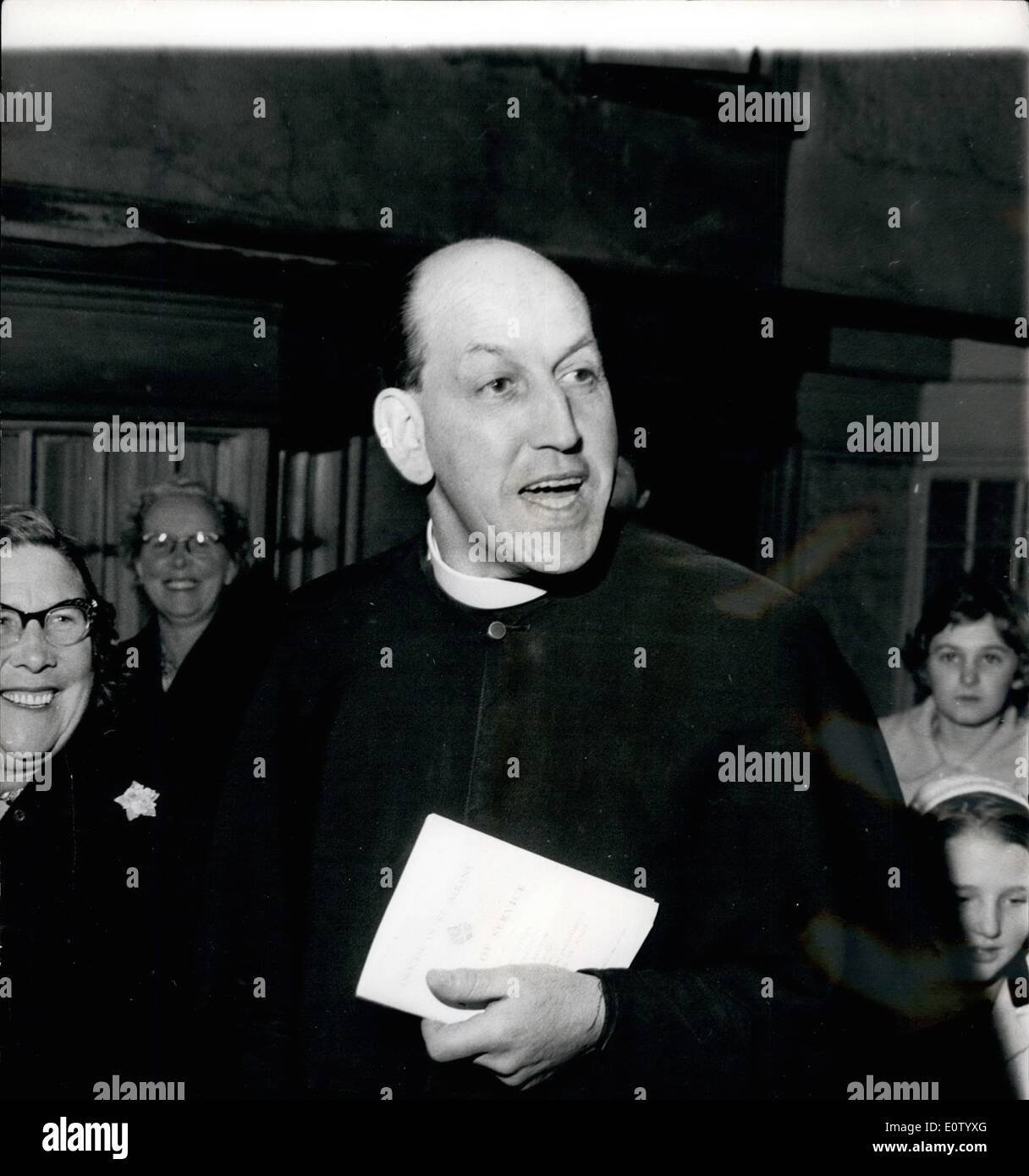 Oct. 10, 1960 - The Mystery of the vicar and sixteen year old girl her mother denies ''Wedding Reports''. Mystery surrounds the Stock Photo