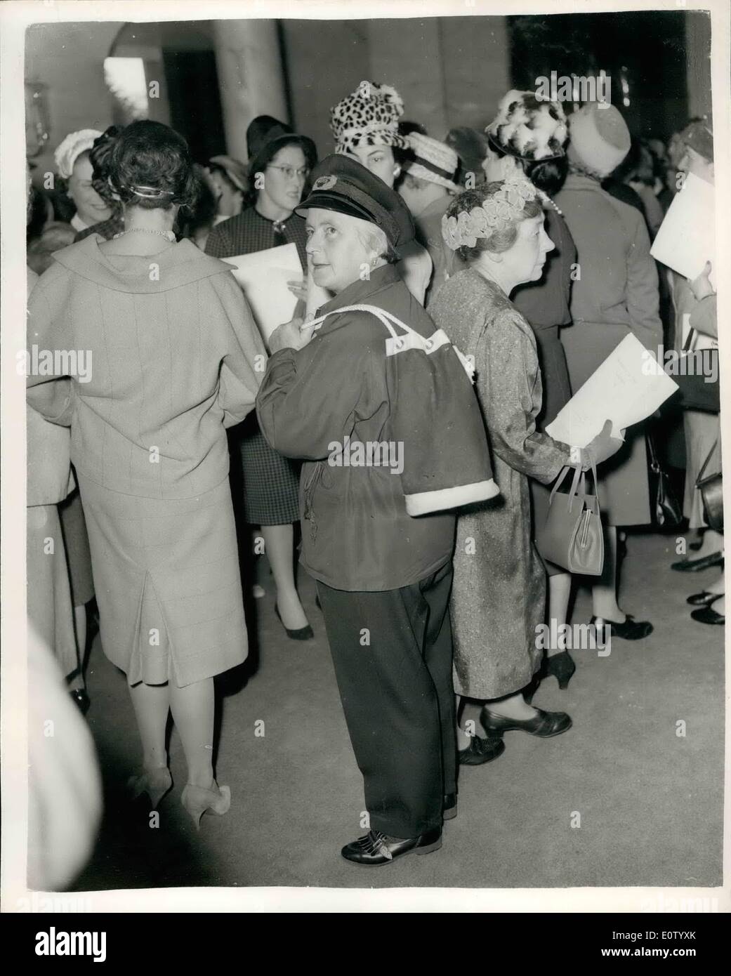 Oct. 10, 1960 - WOMEN FF THE YEAR LUNCHEON Ã¢â‚¬â€ AT THE SAVOYL.. BRITAIN'S ONLY WOMAN HARBOUR MASTER.. Many well known women Stock Photo