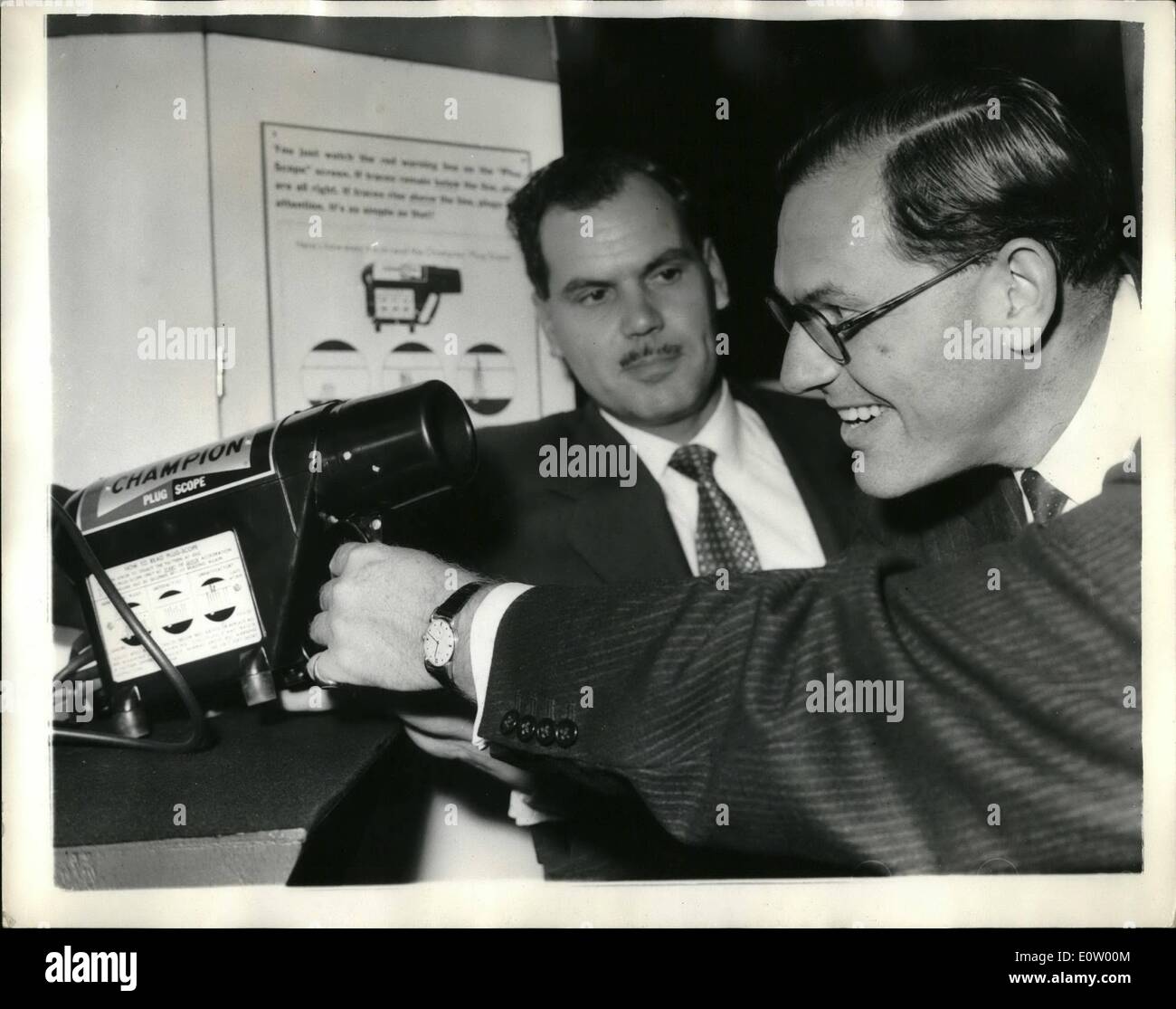 Oct. 10, 1960 - Opening of the Motor Show Electronic TV Sparkplug Tester; The Motor Show was opened this morning at Earls Court Stock Photo