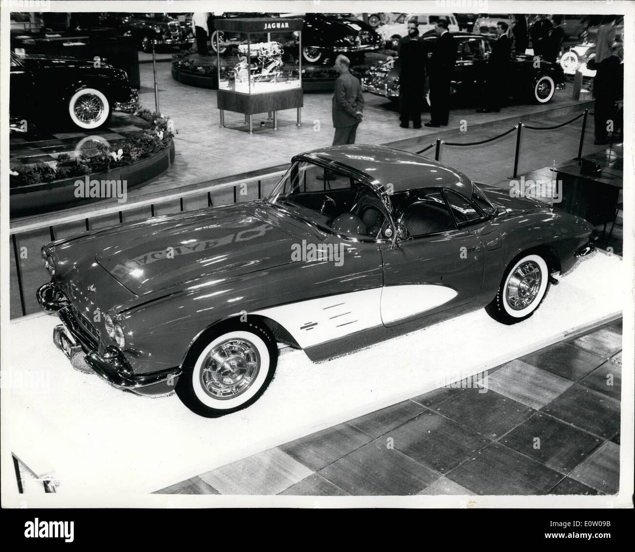 Oct. 10, 1960 - Preview of The Motor Show. Chevrolet Corvette Sports Car. A preview was held at Earls Court - of the Motor Show Stock Photo