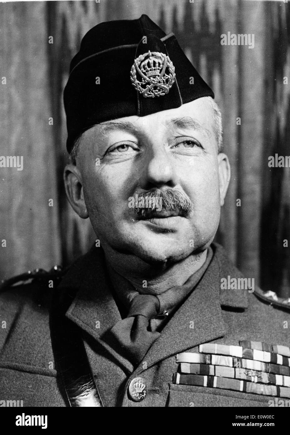 Portrait of Lieutenant-General John Glubb in uniform Stock Photo