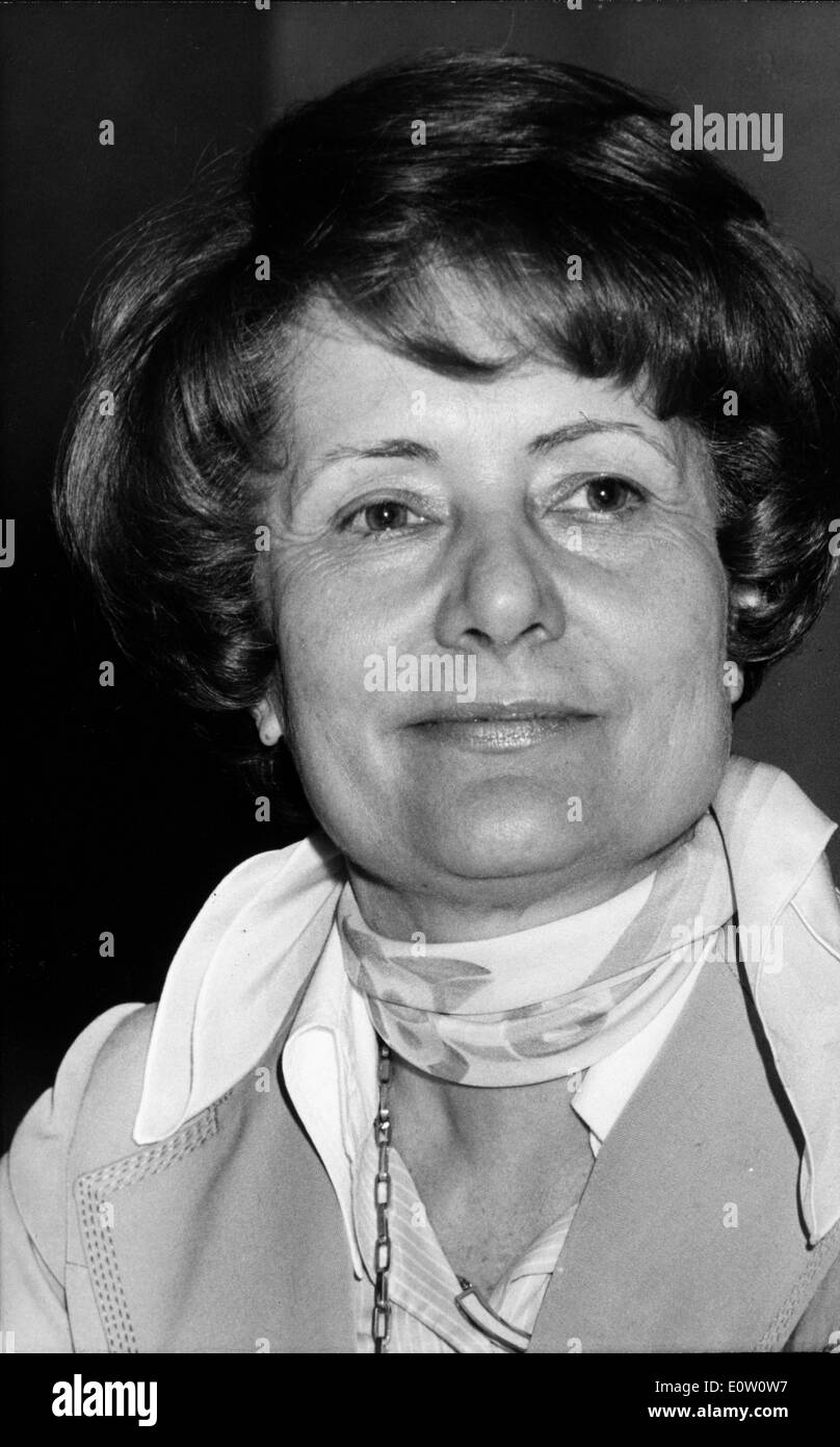 Close-up of French journalist Jacqueline Baudrier Stock Photo