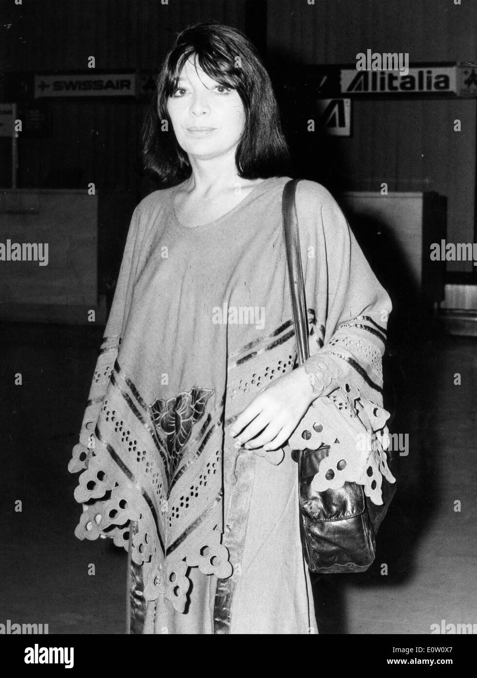 Actress Juliette Greco arriving in London Stock Photo